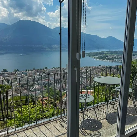 Panorama Mit Balkon & Seesicht Apartman Brione sopra Minusio
